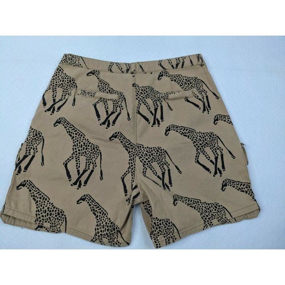 Topshop Giraffe Print Tan Shorts - Picture 5 of 7